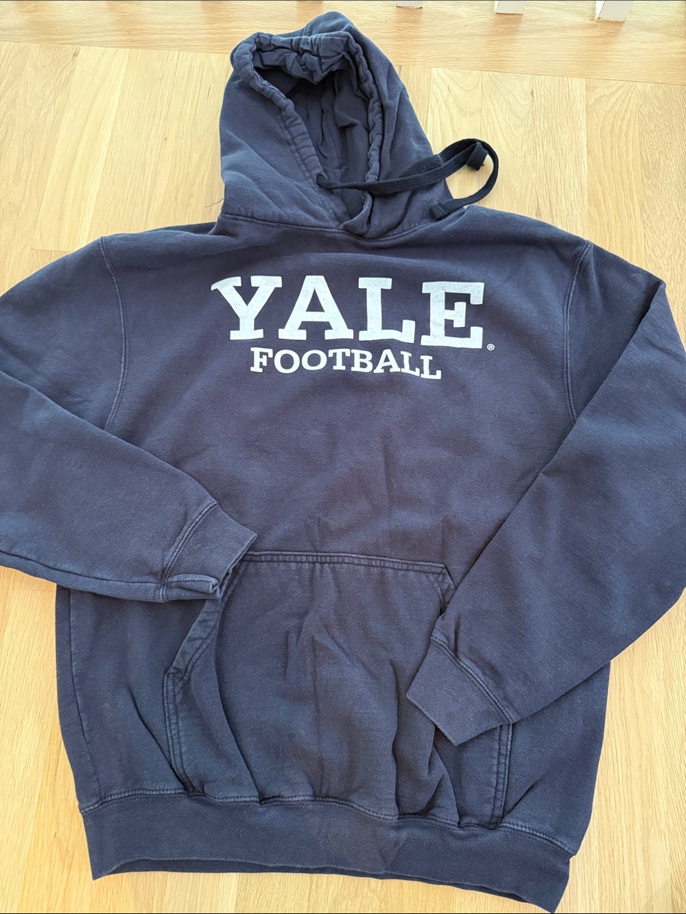 Tultex Navy yale football Hoodie medium